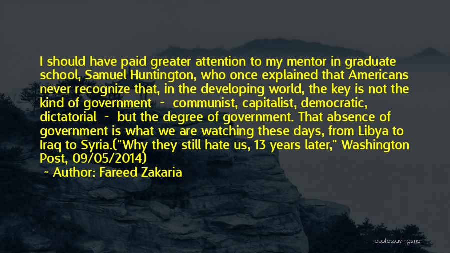 09/11 Quotes By Fareed Zakaria