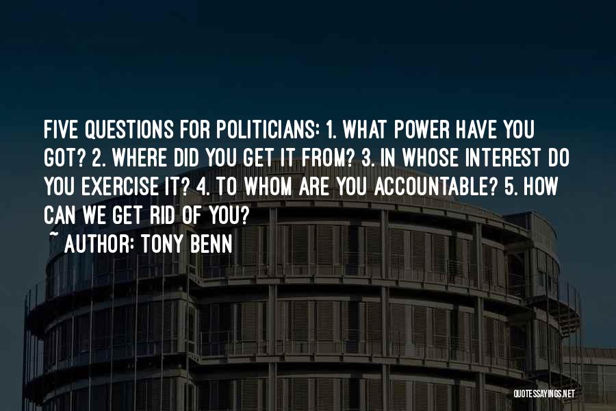 1 2 3 4 Quotes By Tony Benn