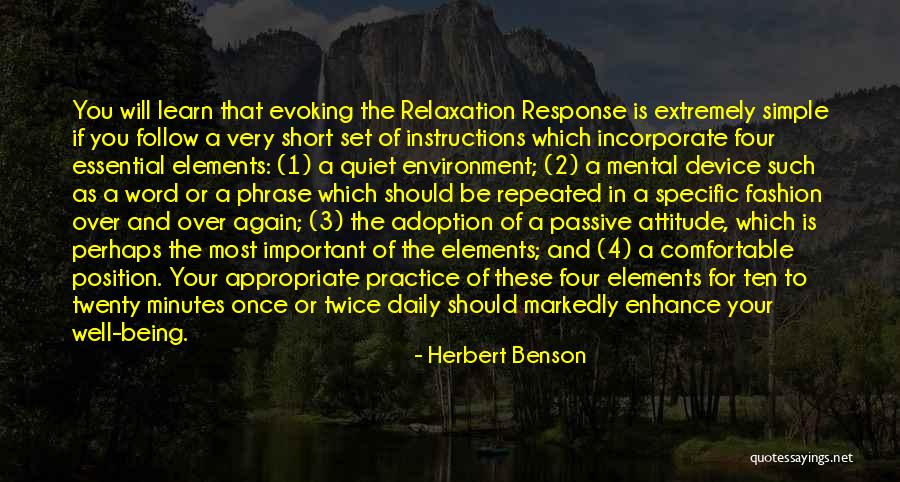 1 2 3 Word Quotes By Herbert Benson