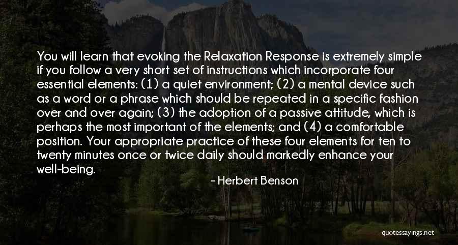 1-2 Word Quotes By Herbert Benson 1-2 Word Quotes By Herbert Benson