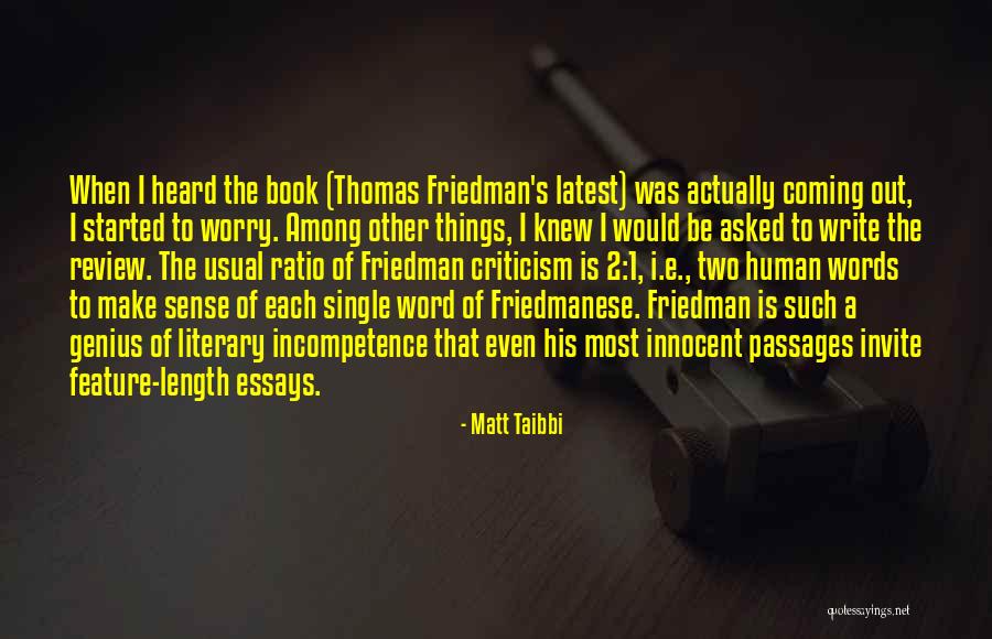 1-2 Word Quotes By Matt Taibbi