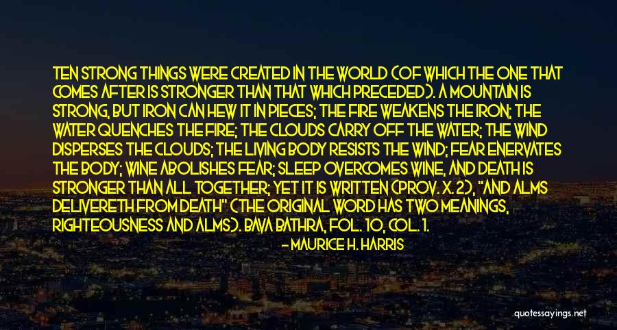 1-2 Word Quotes By Maurice H. Harris