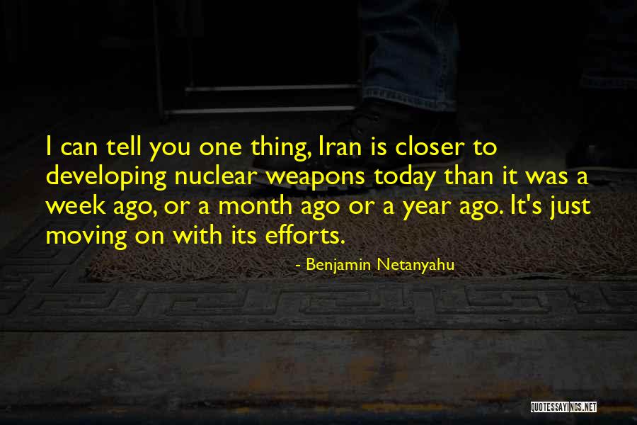 1 Year Ago Today Quotes By Benjamin Netanyahu