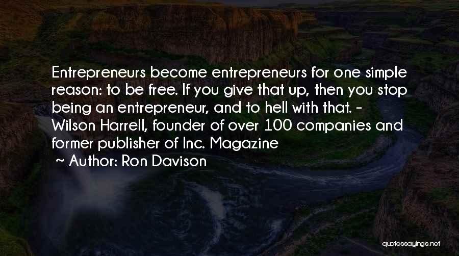 100 Entrepreneur Quotes By Ron Davison