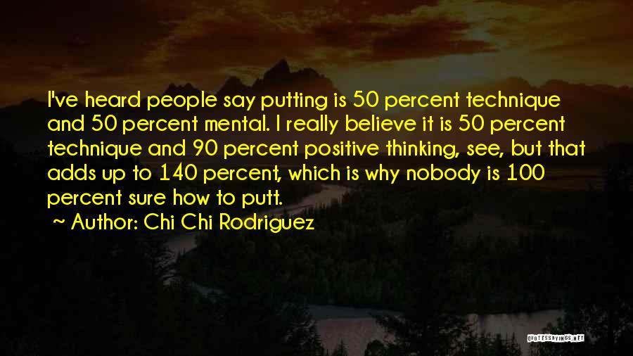 100 Percent Positive Quotes By Chi Chi Rodriguez