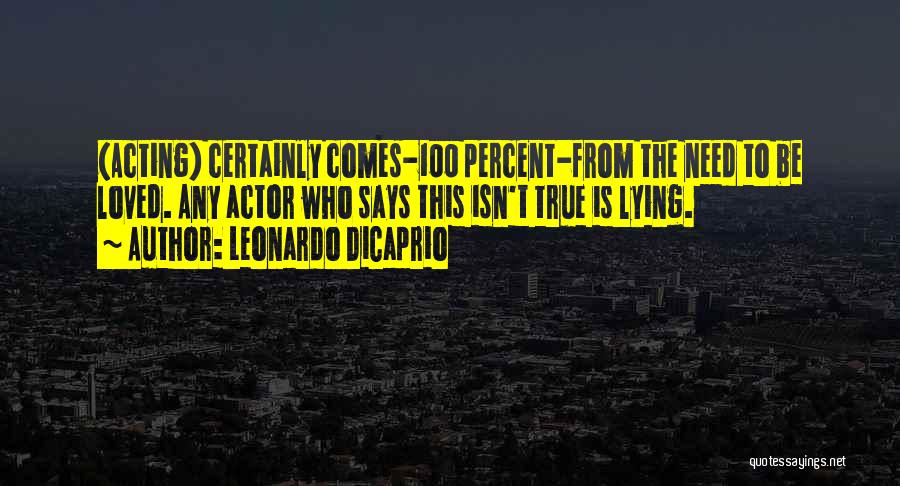 100 Percent True Quotes By Leonardo DiCaprio