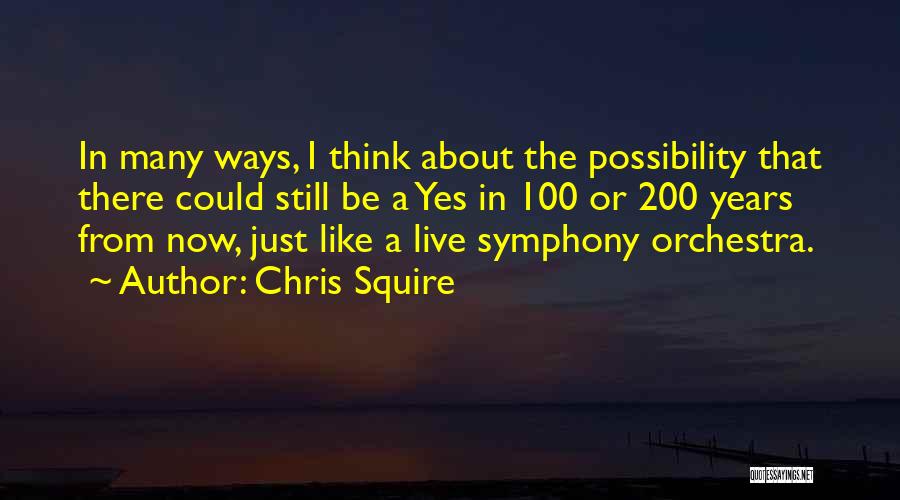 100 Years From Now Quotes By Chris Squire