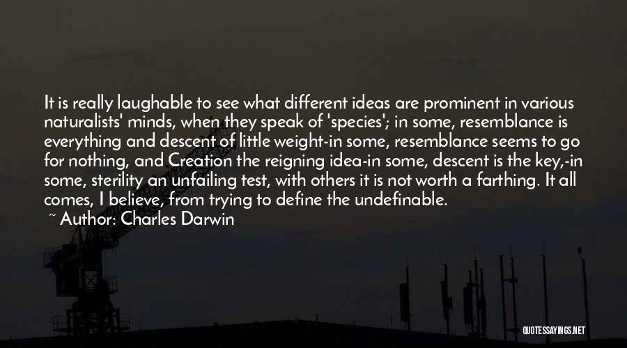 Charles Darwin Quotes: It Is Really Laughable To See What Different Ideas Are Prominent In Various Naturalists' Minds, When They Speak Of 'species';