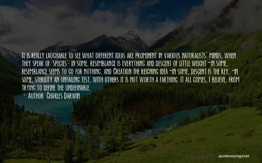 Charles Darwin Quotes: It Is Really Laughable To See What Different Ideas Are Prominent In Various Naturalists' Minds, When They Speak Of 'species';