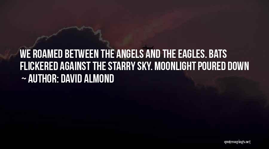 David Almond Quotes: We Roamed Between The Angels And The Eagles. Bats Flickered Against The Starry Sky. Moonlight Poured Down