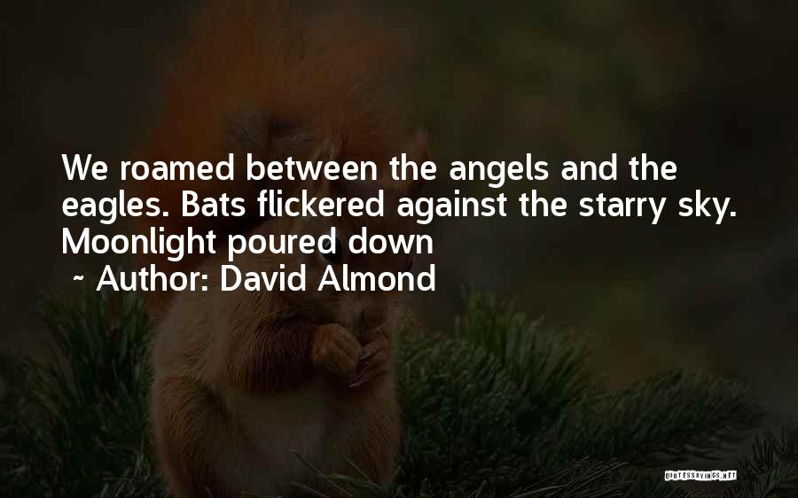 David Almond Quotes: We Roamed Between The Angels And The Eagles. Bats Flickered Against The Starry Sky. Moonlight Poured Down