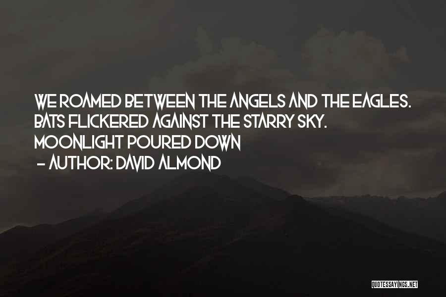 David Almond Quotes: We Roamed Between The Angels And The Eagles. Bats Flickered Against The Starry Sky. Moonlight Poured Down