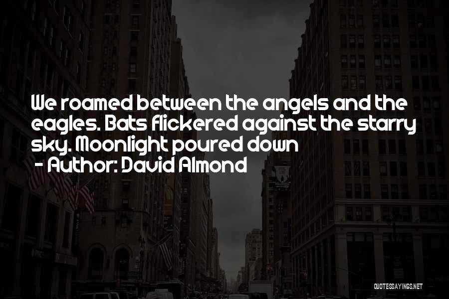 David Almond Quotes: We Roamed Between The Angels And The Eagles. Bats Flickered Against The Starry Sky. Moonlight Poured Down