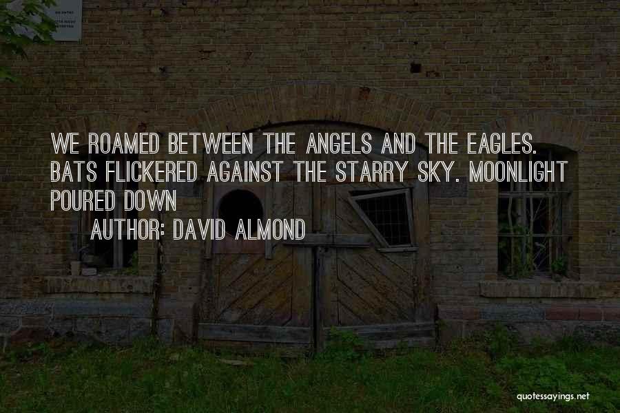 David Almond Quotes: We Roamed Between The Angels And The Eagles. Bats Flickered Against The Starry Sky. Moonlight Poured Down