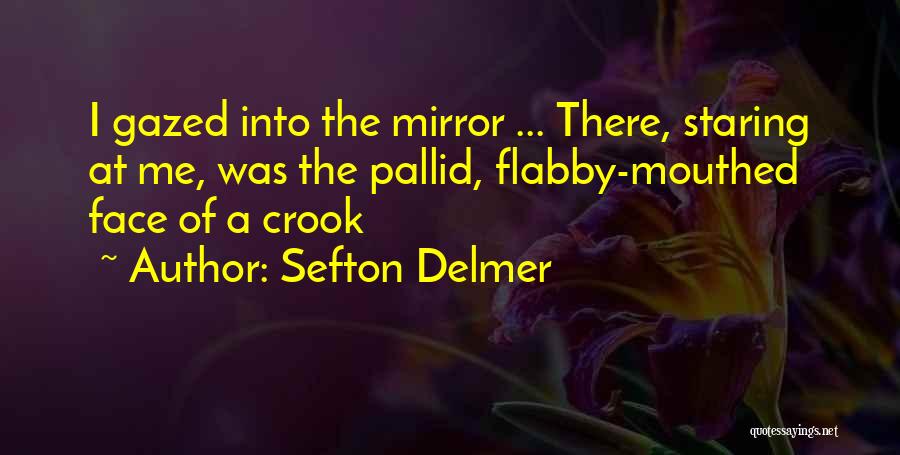 Sefton Delmer Quotes: I Gazed Into The Mirror ... There, Staring At Me, Was The Pallid, Flabby-mouthed Face Of A Crook