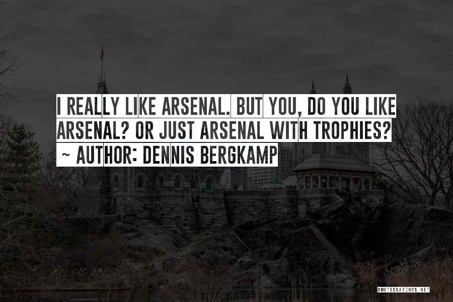 Dennis Bergkamp Quotes: I Really Like Arsenal. But You, Do You Like Arsenal? Or Just Arsenal With Trophies?
