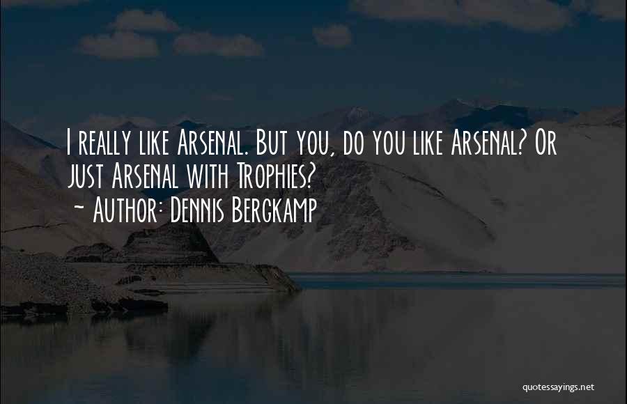 Dennis Bergkamp Quotes: I Really Like Arsenal. But You, Do You Like Arsenal? Or Just Arsenal With Trophies?