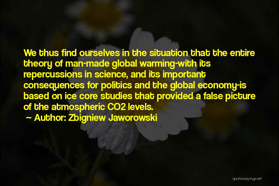 Zbigniew Jaworowski Quotes: We Thus Find Ourselves In The Situation That The Entire Theory Of Man-made Global Warming-with Its Repercussions In Science, And