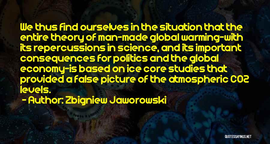 Zbigniew Jaworowski Quotes: We Thus Find Ourselves In The Situation That The Entire Theory Of Man-made Global Warming-with Its Repercussions In Science, And