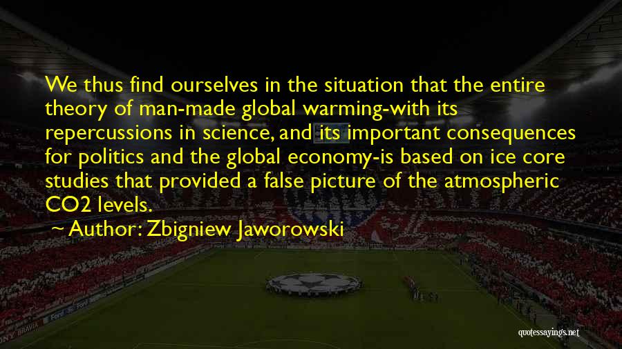 Zbigniew Jaworowski Quotes: We Thus Find Ourselves In The Situation That The Entire Theory Of Man-made Global Warming-with Its Repercussions In Science, And