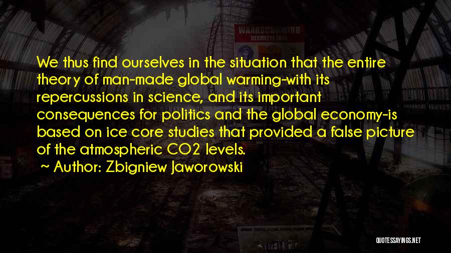 Zbigniew Jaworowski Quotes: We Thus Find Ourselves In The Situation That The Entire Theory Of Man-made Global Warming-with Its Repercussions In Science, And