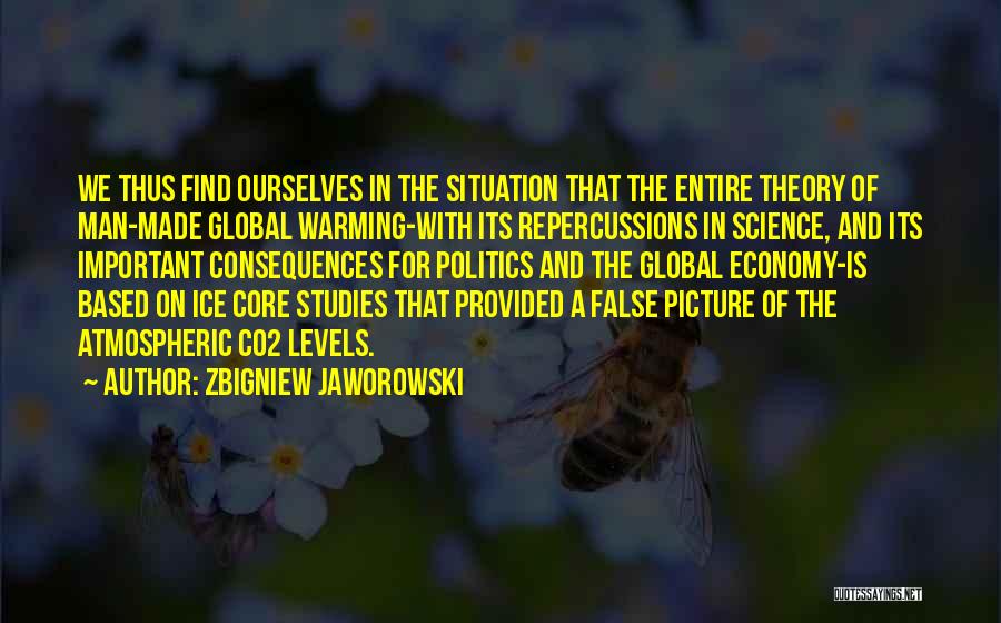 Zbigniew Jaworowski Quotes: We Thus Find Ourselves In The Situation That The Entire Theory Of Man-made Global Warming-with Its Repercussions In Science, And