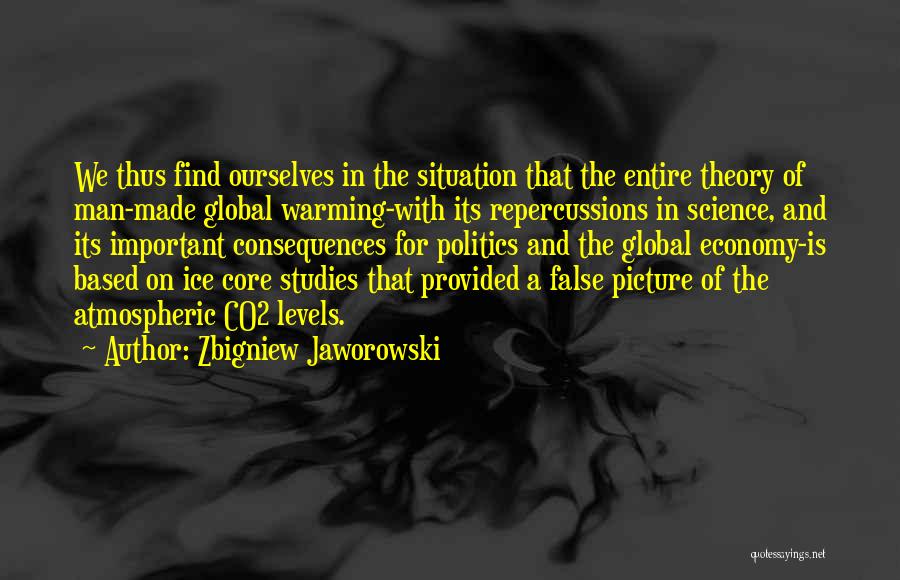 Zbigniew Jaworowski Quotes: We Thus Find Ourselves In The Situation That The Entire Theory Of Man-made Global Warming-with Its Repercussions In Science, And