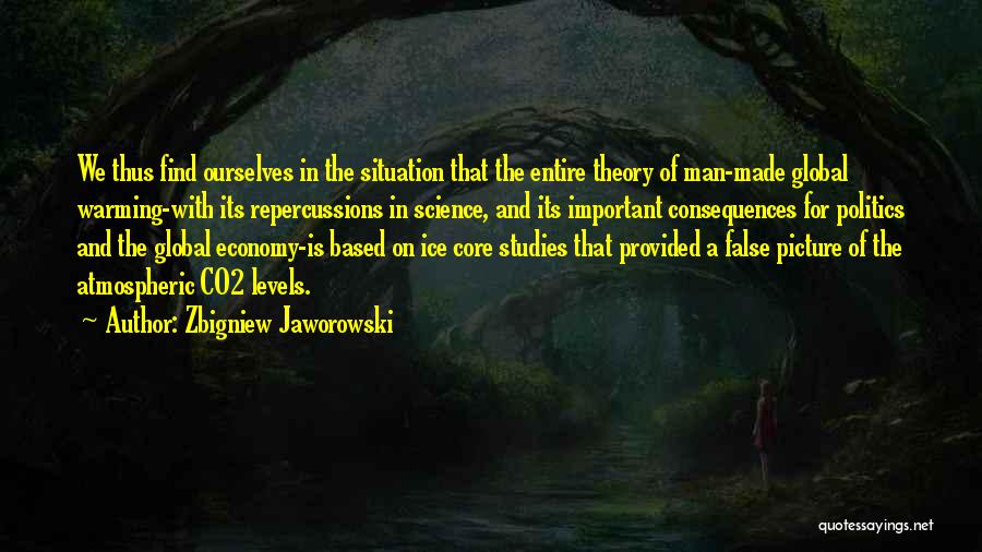 Zbigniew Jaworowski Quotes: We Thus Find Ourselves In The Situation That The Entire Theory Of Man-made Global Warming-with Its Repercussions In Science, And