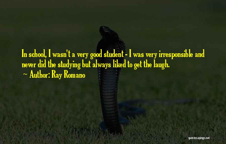 Ray Romano Quotes: In School, I Wasn't A Very Good Student - I Was Very Irresponsible And Never Did The Studying But Always
