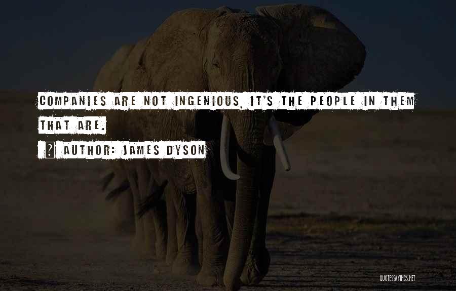 James Dyson Quotes: Companies Are Not Ingenious, It's The People In Them That Are.