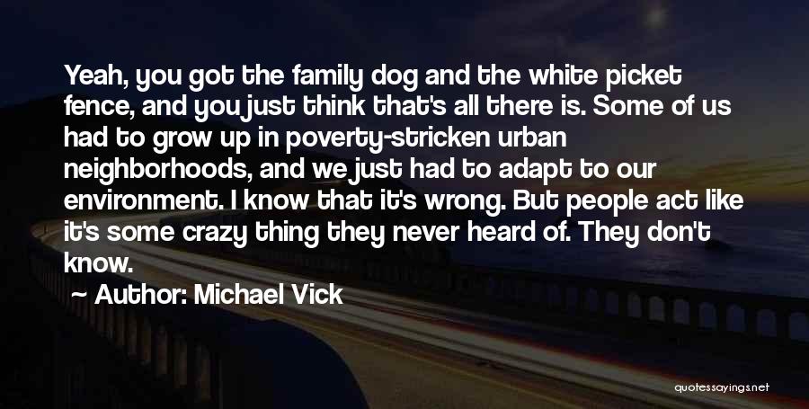Michael Vick Quotes: Yeah, You Got The Family Dog And The White Picket Fence, And You Just Think That's All There Is. Some