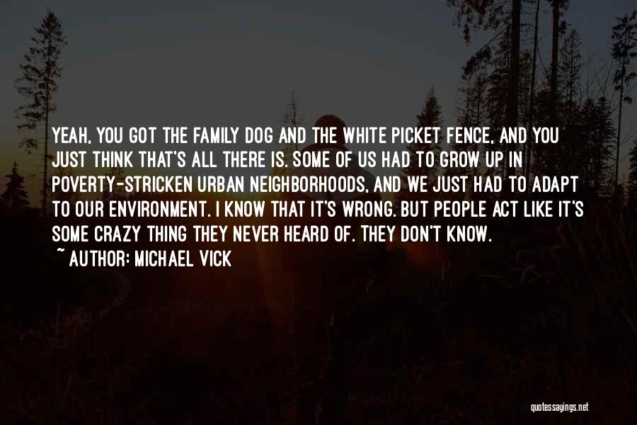 Michael Vick Quotes: Yeah, You Got The Family Dog And The White Picket Fence, And You Just Think That's All There Is. Some