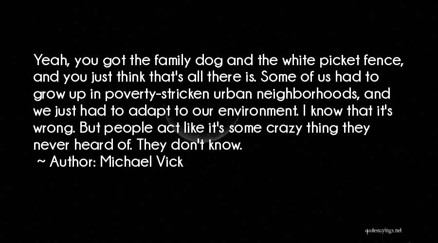 Michael Vick Quotes: Yeah, You Got The Family Dog And The White Picket Fence, And You Just Think That's All There Is. Some