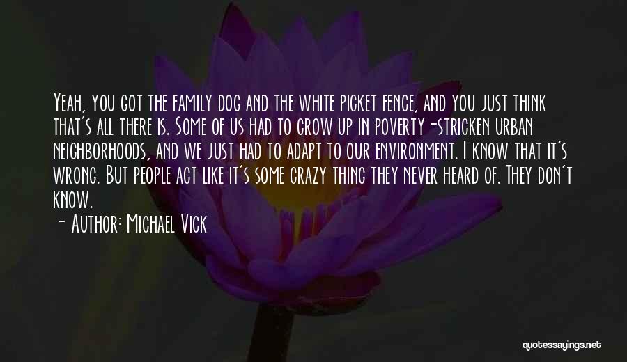 Michael Vick Quotes: Yeah, You Got The Family Dog And The White Picket Fence, And You Just Think That's All There Is. Some