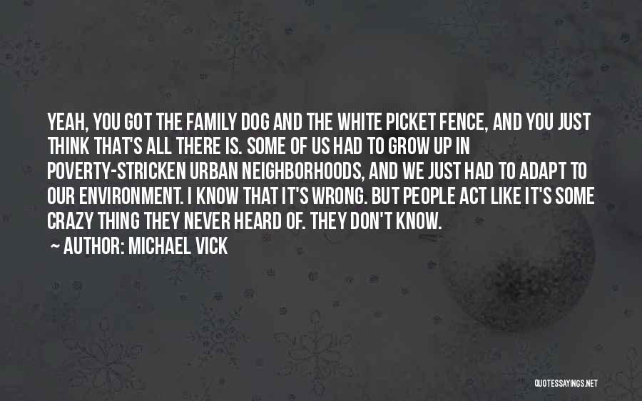 Michael Vick Quotes: Yeah, You Got The Family Dog And The White Picket Fence, And You Just Think That's All There Is. Some