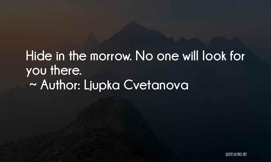 Ljupka Cvetanova Quotes: Hide In The Morrow. No One Will Look For You There.