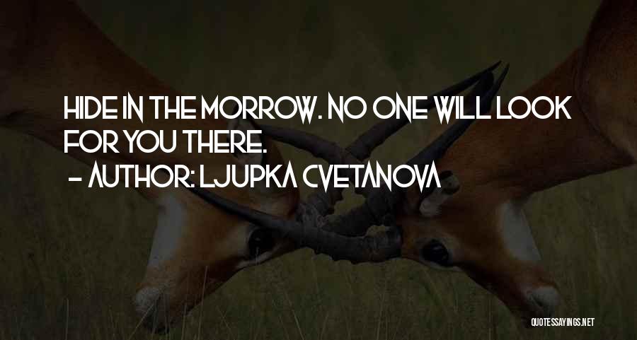 Ljupka Cvetanova Quotes: Hide In The Morrow. No One Will Look For You There.