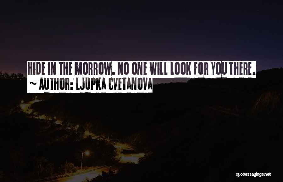 Ljupka Cvetanova Quotes: Hide In The Morrow. No One Will Look For You There.