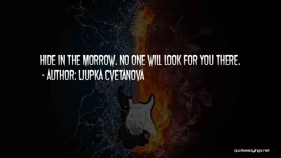 Ljupka Cvetanova Quotes: Hide In The Morrow. No One Will Look For You There.