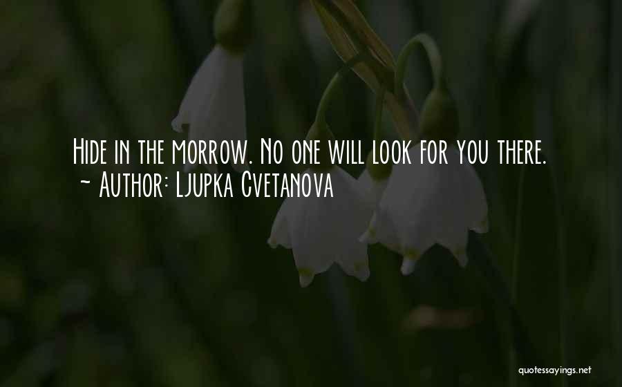 Ljupka Cvetanova Quotes: Hide In The Morrow. No One Will Look For You There.