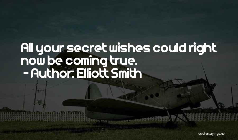 Elliott Smith Quotes: All Your Secret Wishes Could Right Now Be Coming True.