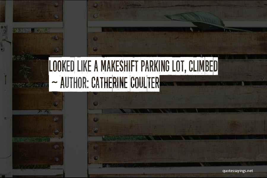 Catherine Coulter Quotes: Looked Like A Makeshift Parking Lot, Climbed