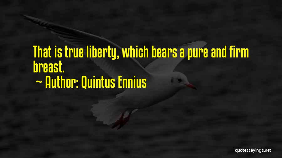 Quintus Ennius Quotes: That Is True Liberty, Which Bears A Pure And Firm Breast.