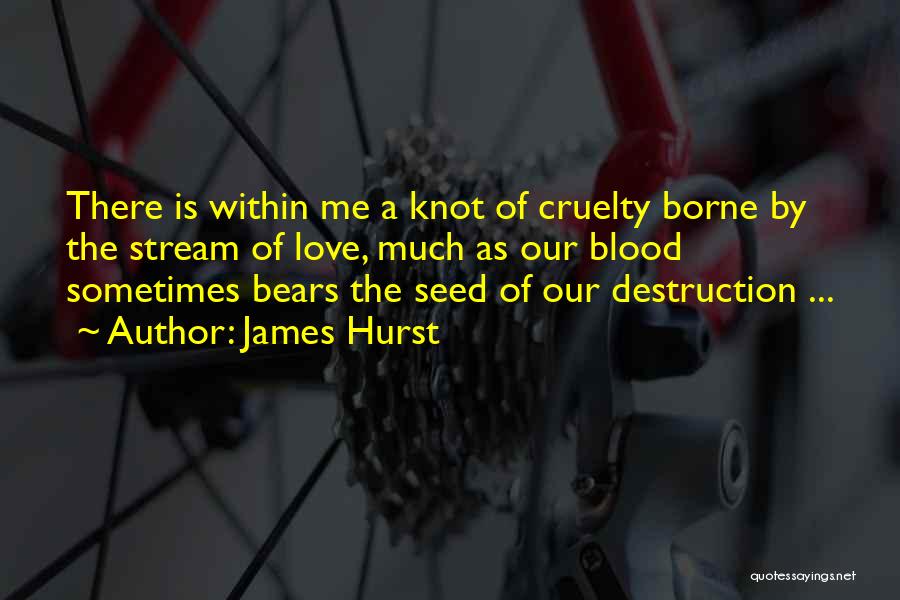 James Hurst Quotes: There Is Within Me A Knot Of Cruelty Borne By The Stream Of Love, Much As Our Blood Sometimes Bears