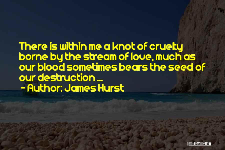 James Hurst Quotes: There Is Within Me A Knot Of Cruelty Borne By The Stream Of Love, Much As Our Blood Sometimes Bears