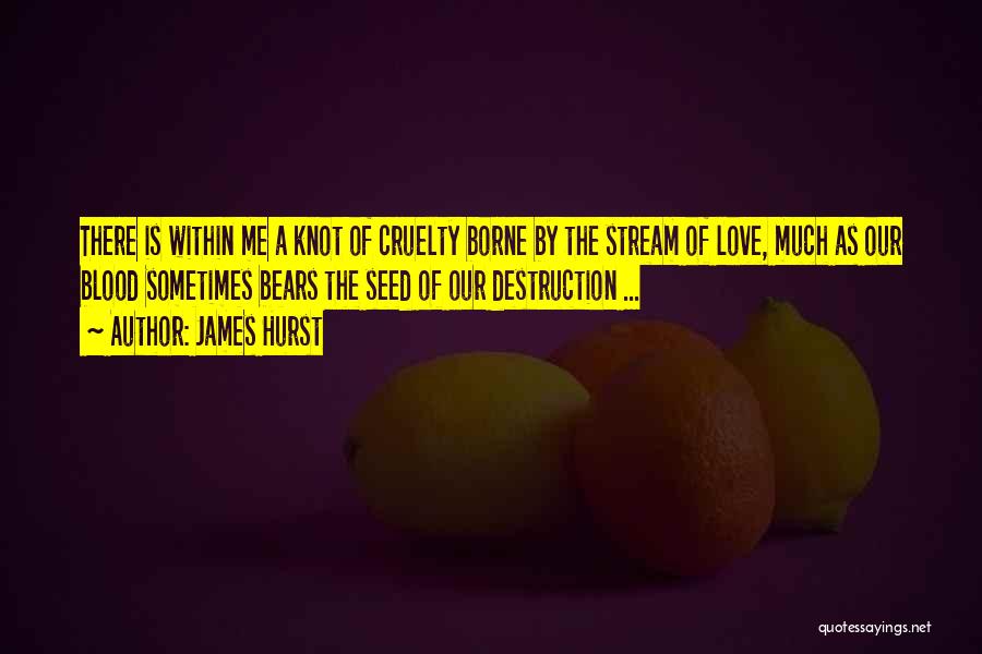 James Hurst Quotes: There Is Within Me A Knot Of Cruelty Borne By The Stream Of Love, Much As Our Blood Sometimes Bears