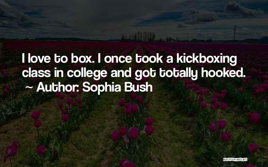 Sophia Bush Quotes: I Love To Box. I Once Took A Kickboxing Class In College And Got Totally Hooked.