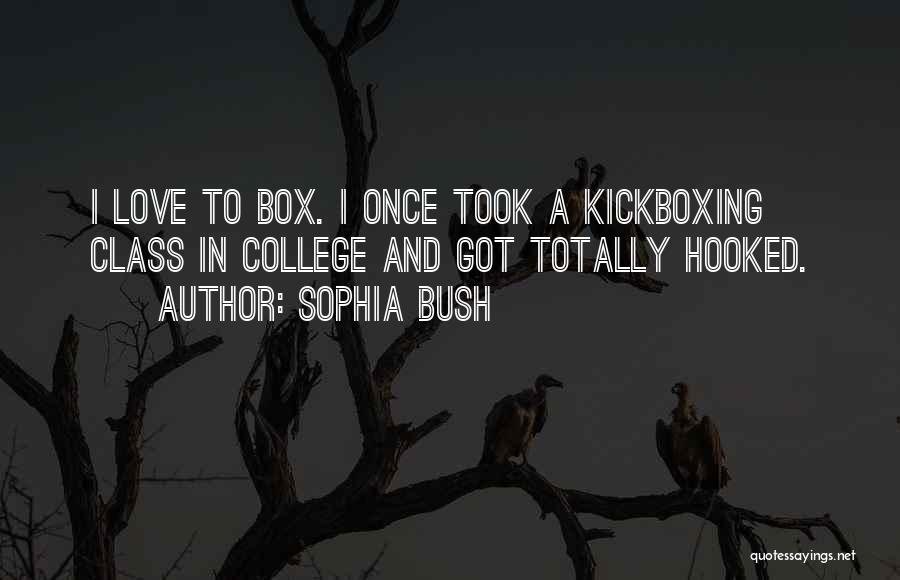 Sophia Bush Quotes: I Love To Box. I Once Took A Kickboxing Class In College And Got Totally Hooked.