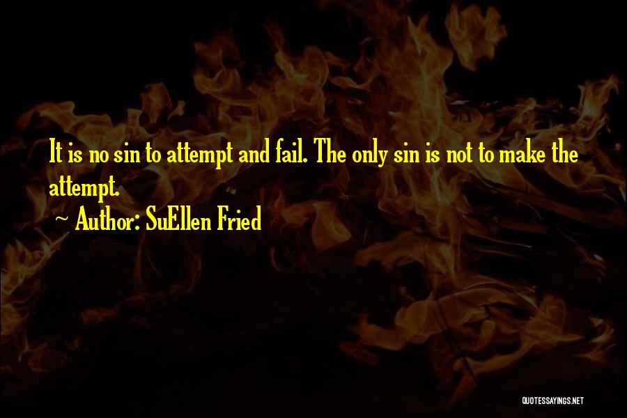 SuEllen Fried Quotes: It Is No Sin To Attempt And Fail. The Only Sin Is Not To Make The Attempt.