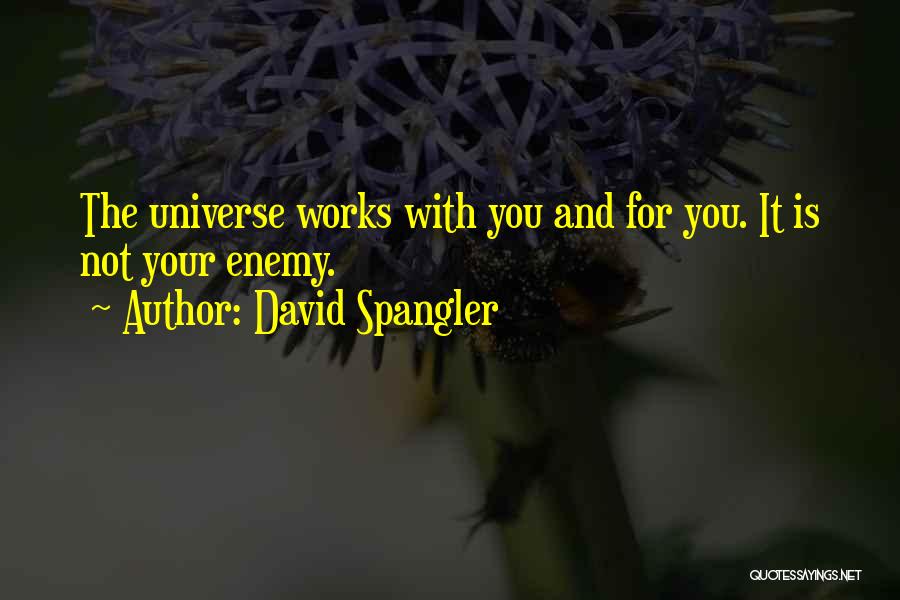 David Spangler Quotes: The Universe Works With You And For You. It Is Not Your Enemy.